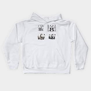 Panda Dream - Dreamy Artwork for Wildlife Admirers Kids Hoodie